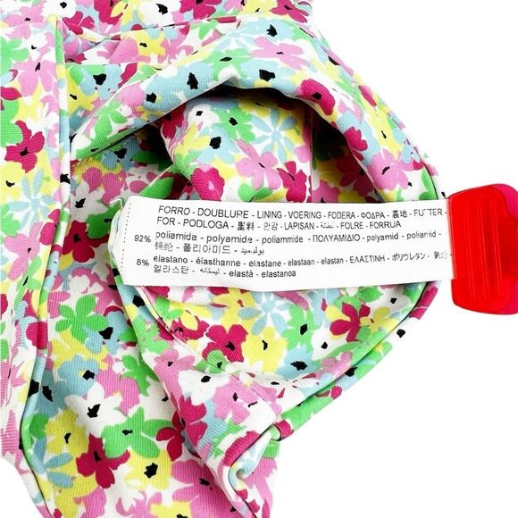 Zara Multi Floral Sleeveless Crop Tank Top Size Small - Picture 6 of 7